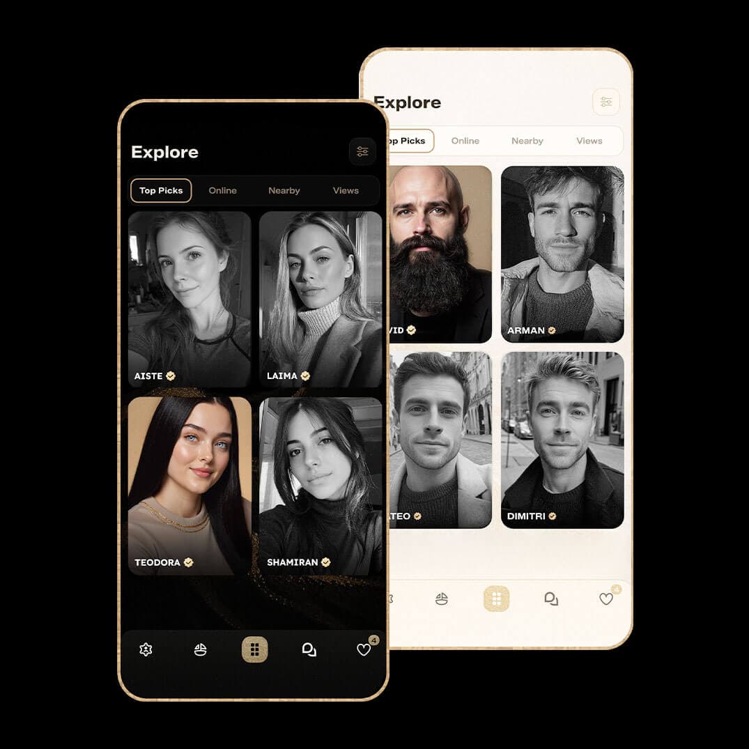 ArkLove app Discover and profile cards