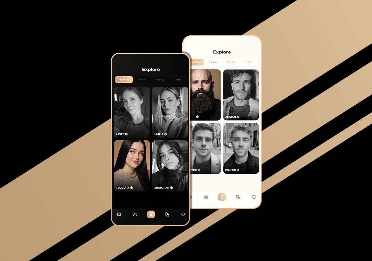ArkLove app showing light and dark mode